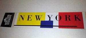 I LOVE LUV NY NEW YORK Bumper Sticker #7 Four Colors 12" MIP NEW - Picture 1 of 1