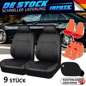 Sitzbezüge Auto Leder Autositzbezüge Luxury 5-Sitze Universal Auto Sitzschoner - Bild 1 von 11