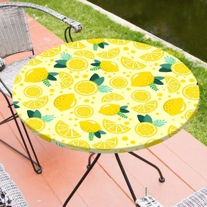 Round Tablecloth Fitted Elastic Table Cover Waterproof Table Cloth for Dinner - Picture 1 of 6