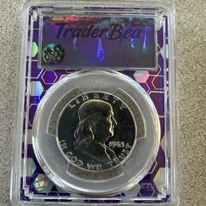 1963-D Franklin Half PCGS MS 64 - Foto 1 di 2