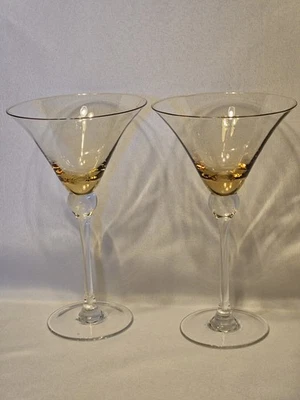 VNT Martini/Cóctel Ámbar/Vallo de bola alto transparente 8/1/8" de alto vidrio soplado  Foto 1 de 4