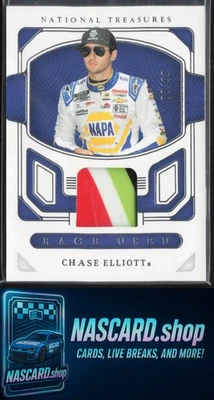 2023 Panini National Treasures Chase Elliott Race Used Sheet Metal #/99 4 Color - Image 1 of 2