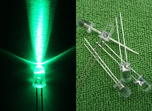 10 piezas 5 mm cian 505-510NM luz brillante LED 12V con resistencias gratuitas 5CL - Imagen 1 de 2
