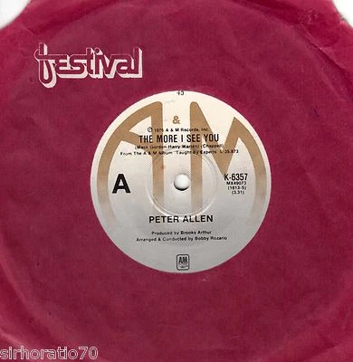 PETER ALLEN The More I See You / I Honestly Love You 45   SirH70 - Image 1 of 2