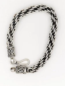 Spiga Wheat Chain Bracelet For Men Sterling Silver 925 - Picture 1 of 3