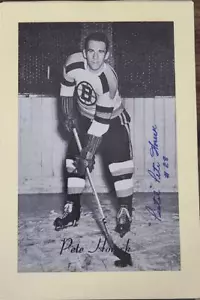 PISTOL PETE HORECK SIGNED 1944-1963 BEEHIVE PHOTO CARD GROUP 2 BOSTON BRUINS DEC - Picture 1 of 1