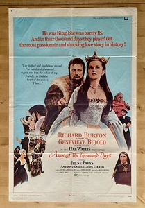 US ONE SHEET POSTER ORIGINAL - ANNE OF THE THOUSAND DAYS [1970] Style D - Bild 1 von 5