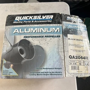 Quicksilver Aluminum Black Diamond Propeller QA2064R Brand New - Picture 1 of 3