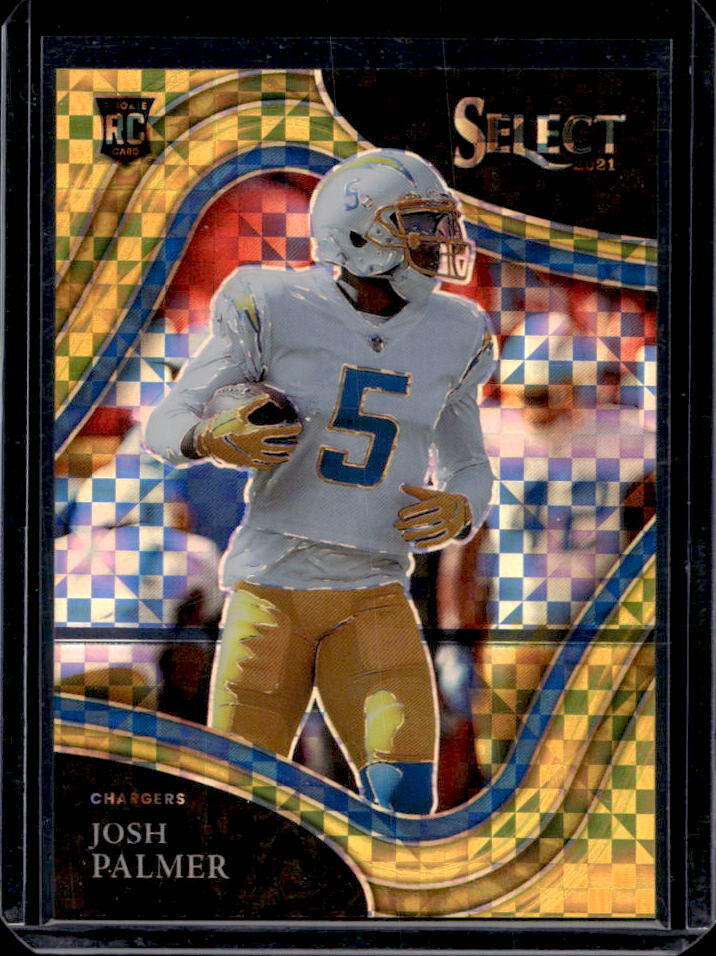 2021 Select Josh Palmer Field Level Gold Prizm Rookie RC #7/10 Chargers