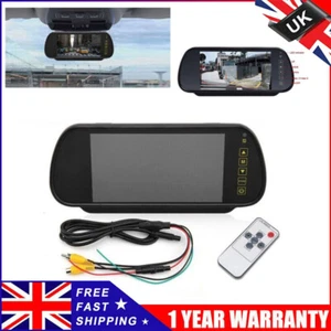 7" LCD Parking Monitor Rear View Mirror TFT Color for Car Bus Reversing Camera - Picture 1 of 15