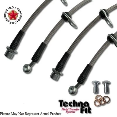 For 01-03 Toyota Rav4 Rear Drum FRONT REAR Techna-Fit Stainless Steel Brake Line - Image 1 of 3