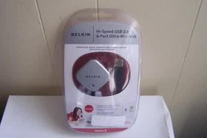 NEW Belkin Hi-Speed Usb 2.0 4-port Ultra-Mini Hub - Picture 1 of 2