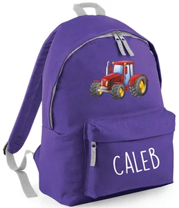 Zaino Zaino Personalizzato Trattore, Nome Azienda Agricola Back to School Bag Ragazzi - Foto 1 di 7