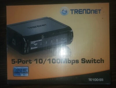 TRENDnet 5-PORT 10/100Mbps Switch TE100-S5 NEW NIB - Image 1 of 4
