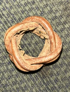 Pañuelo de madera trenzado antiguo Boy Scout insignia N/C DIAPOSITIVA BSA marrón más claro #1 - Imagen 1 de 2