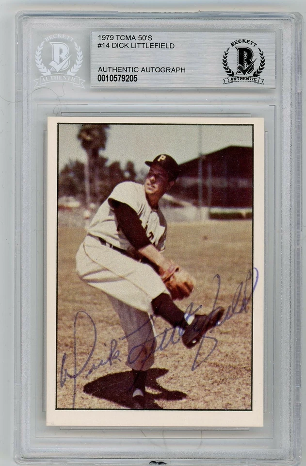 Dick Littlefield Signed 1979 TCMA - Beckett BAS - Image 1 of 1