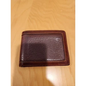 Dooney & Bourke Brown Leather Bifold Wallet Men's Classic Vintage Style - Picture 1 of 6