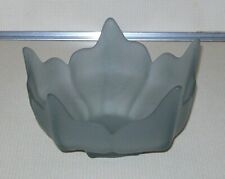 Vintage Viking Glass Mid Century Lilac Frost Stockholm 5 Petal Lotus Bowl 6 1/2"