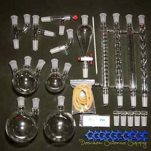 24/40,New Organic Chemistry Laboratory Glassware Kit,32 PCS - Picture 1 of 9