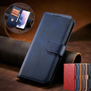 For iPhone 16e 15 Pro Max 14 13 12 11 SE Leather Case Magnetic Flip Wallet Cover - Picture 1 of 19