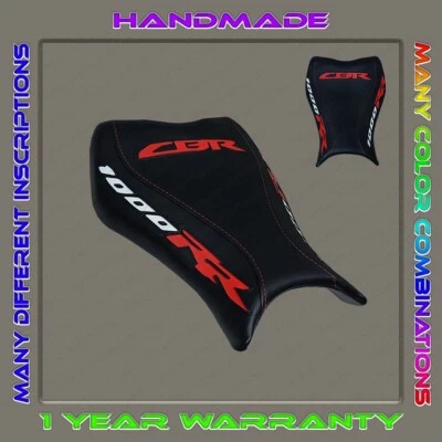 Cubierta de asiento delantera personalizada (NEGRO+ROJO-BLANCO) HONDA CBR1000RR 2008-2016 Foto 1 de 4