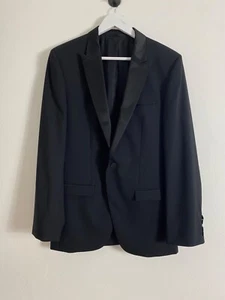 Hugo Boss mens black wool Avans suit size 48 - Picture 1 of 17