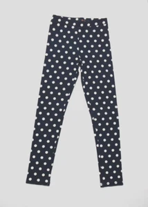 J.CREW CREWCUTS GIRLS NAVY POLKA DOTS ELASTIC WAIST STRETCH LEGGINGS Sz 4 - Picture 1 of 2