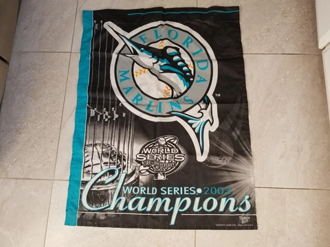 Florida Marlins 2003 World Series Champions Flag 100th Anniversary 36" x27" Cover