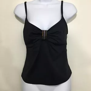 Sujetador Tankini Anne Cole 12 Cristales Negros Top Copa Suave Incorporado - Imagen 1 de 8