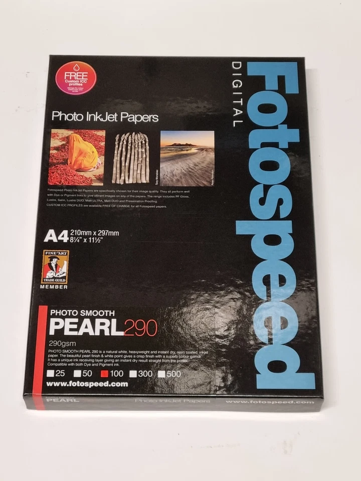 Fotospeed 7D590 - A4 - Photo Smooth Pearl 290gsm inkjet Paper - 100 Pack - Image 1 of 1