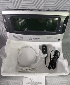 Sonic Alert Sonic Boom SBD375ss Bed Shaker Dual Alarm Clock | Silver NOB - Picture 1 of 8