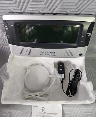 Sonic Alert Sonic Boom SBD375ss Bed Shaker Dual Alarm Clock | Silver NOB - Image 1 of 4