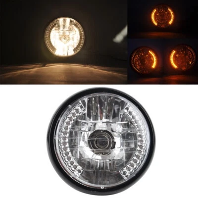 Faro delantero LED intermitente universal para motocicletas de 6,5" para Harley Curisers Foto 1 de 4