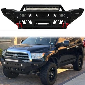 Vijay Fit 2011-2016 Sequoia Front Bumper with Winch Plate and Aluminum LED Light - Picture 1 of 10