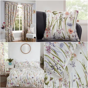 Hampshire Floral Meadow Garden Flowers Print Bedding Curtains Matching Range