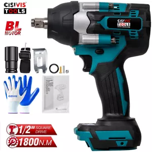 1800Nm Cordless Electric Impact Wrench Drill 1/2" Gun Ratchet Driver - Picture 1 of 15