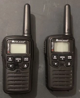 Midland T10 X-TALKER - 22 Channel FRS Walkie Talkies - Black...EXCELLENT - Image 1 of 4
