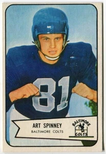 1954 Bowman #126 Art Spinney Baltimore Colts - Carta Esordiente - Foto 1 di 2