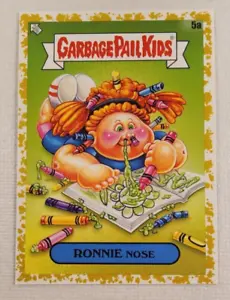 2022 Topps Garbage Pail Kids GPK Bookworms Ronnie Nose #5a Gold Parallel #7/50 - Picture 1 of 2