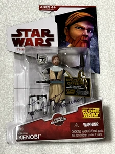 Star Wars CLONE WARS OBI-WAN KENOBI Figure Autograph JAMES ARNOLD TAYLOR JSA COA - Picture 1 of 5