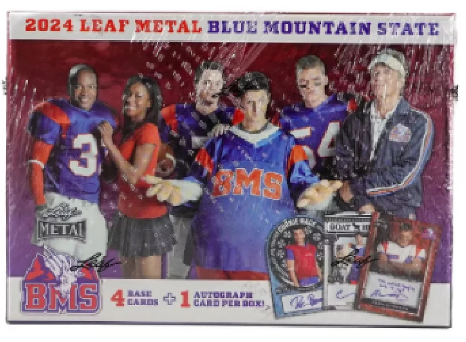 2024 Leaf Metal Blue Mountain State Football Box 5 cards per box - Image 1 of 4