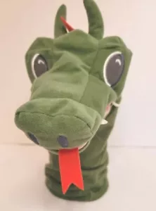 Ikea Fantasivarld grün orange rot Drache Handpuppen Menge: 2 - Bild 1 von 12