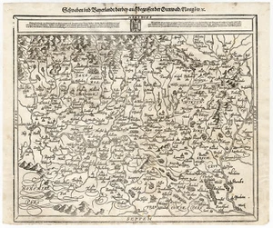 Antique Map-SWABIA-BAVARIA-SCHWABEN-BAYERN-GERMANY-Munster-1598 - Picture 1 of 1