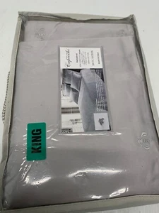Capecchi King Flat Sheet ONLY Gray Made In Italy FREE SHIPPING - Picture 1 of 7