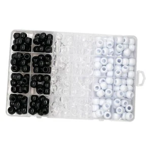 1Box Assorted DIY Craft Round Pony Beads 12x10mm Hair Braid Dreadlocks Beads - Picture 1 of 7
