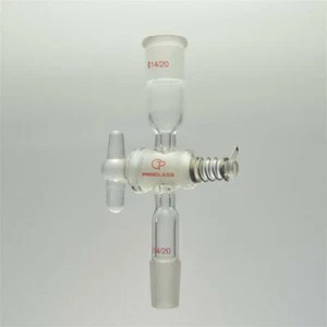 Lab Glass Valve AdaptersTwo Ways,Glass stopcock,14/20 - Picture 1 of 1