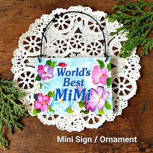 Mini Wood  Sign Plaque MiMi Ornament Mi Mi Family Relatives Gift Grandparent - Picture 1 of 4
