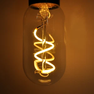 T45 LED Edison Bulb - 3 Watt 130MM Spiral Filament LED Bulb - Picture 1 of 4