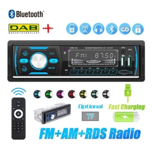 1 DIN Car Stereo Radio Bluetooth RDS DAB+ FM/AM/USB/AUX-IN/MP3 Player Head Units - Picture 1 of 12