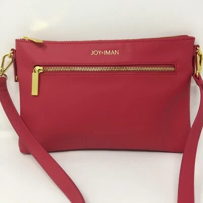 Bolso Bandolera Joy & Iman Cuero Rosa Liso 11 X 8 Foto 1 de 4